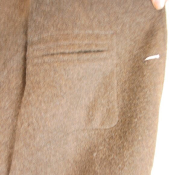 Daniel Cremieux Reversible Alpaca Wool herringbone Coat Size L Muted Light Brown - Picture 6 of 11